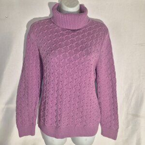 CROFT & BARROW Lavender cowl neck knit sweater in size XL